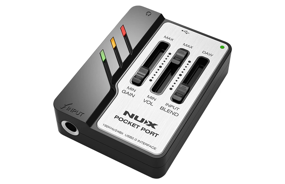 NUX Карманный порт портативный Гитарный USB аудио интерфейс 192 кГц/24 бит USB аудио интерфейс Профессиональная Гитара Аксессуары