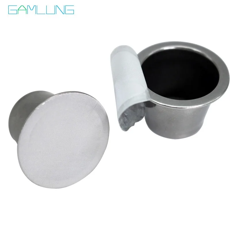 Капсулы Gamlung Nespresso (1 капсула + 65 уплотнений) многоразовая из нержавеющей стали с