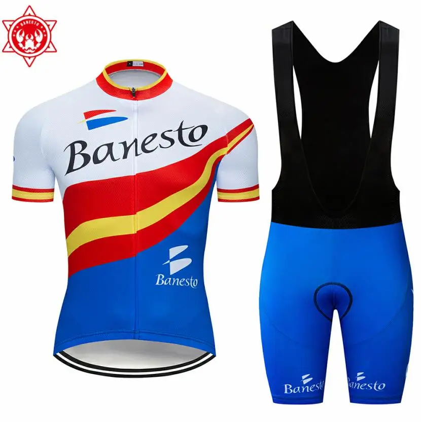 2 Летние велосипедный костюм, трико Ropa Ciclismo MTB велосипеда костюмы Спортивная костюм Велоспорт Banesto Джерси комплект - Цвет: 2