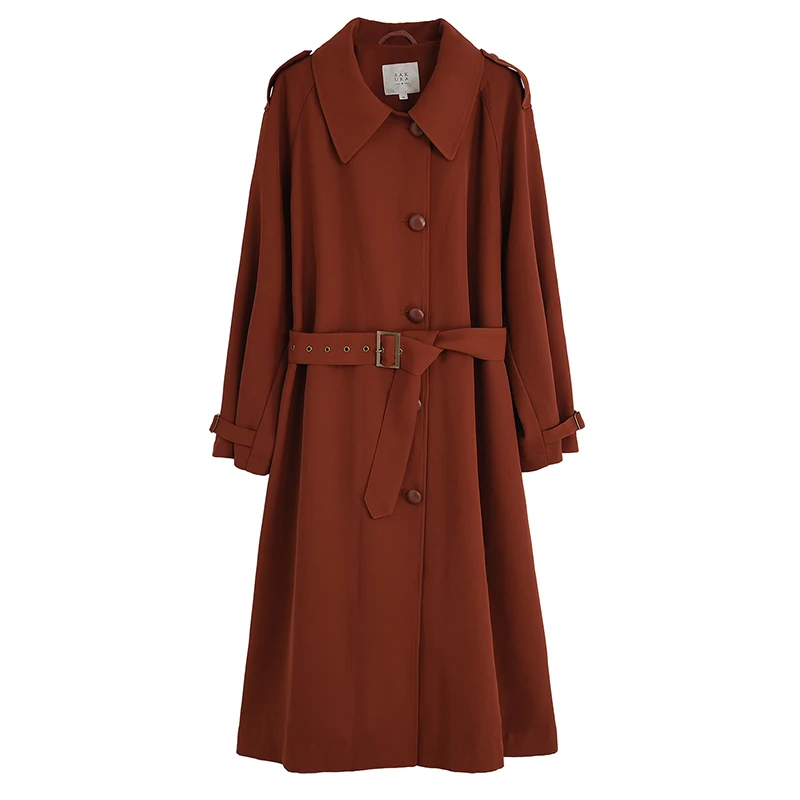 

2021 New Spring Autumn Women's Windbreaker Coats Long Section Overcoat Fashion Ladies Trench Coat Female Fall Tops X782