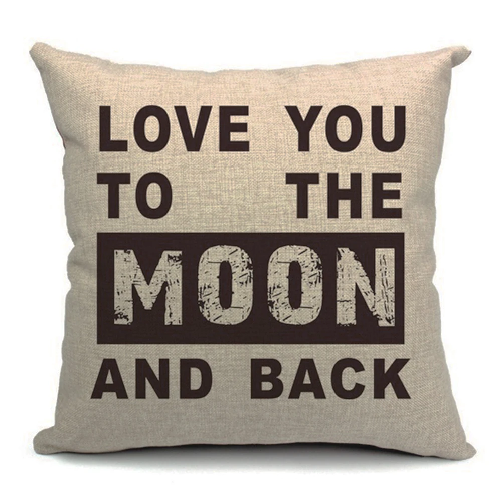 Pillow Case LOVE YOU MOST Cover Romantic Wedding Valentine's Gifts 45cm | Дом и сад