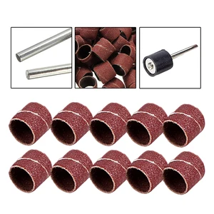 Аксессуары Dremel зернистость 80 # шлифовальные ленты 10 шт.компл. + 3,17 мм шлифовальный барабан оправка роторный инструмент сверла для ногтей электрические инструменты