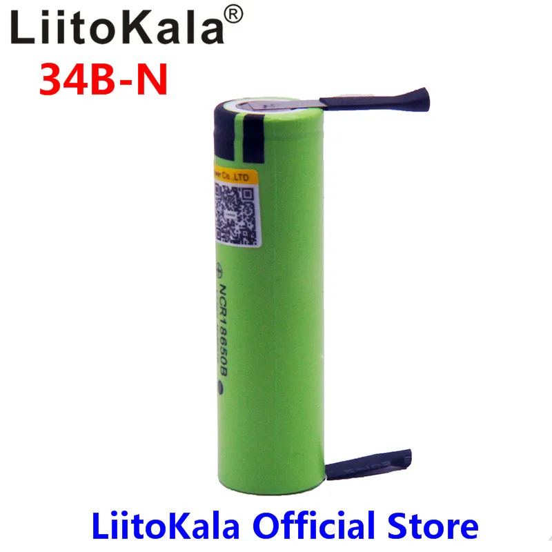 Оптовая продажа 100 шт. 2018 LiitoKala новый Оригинальный NCR18650B 18650 3400 3 7 в мА/ч литиевый