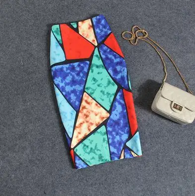 Женская винтажная юбка-карандаш средней длины Офисная универсальная Юбка-миди с