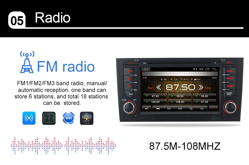 " HD Android 8,1 автомобильный DVD для Audi A6 S6 RS6 1997+ Авто Радио FM RDS gps навигация WiFi Аудио Видео плеер резервная камера