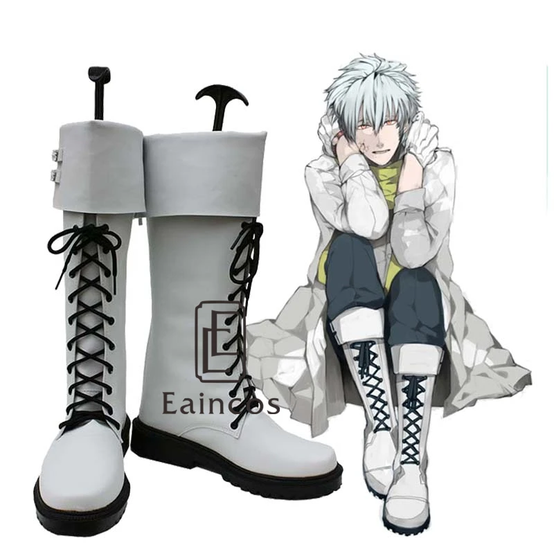 Anime DMMD Dramatical Murder Clear White Boots Cosplay Party Shoes Custom-made