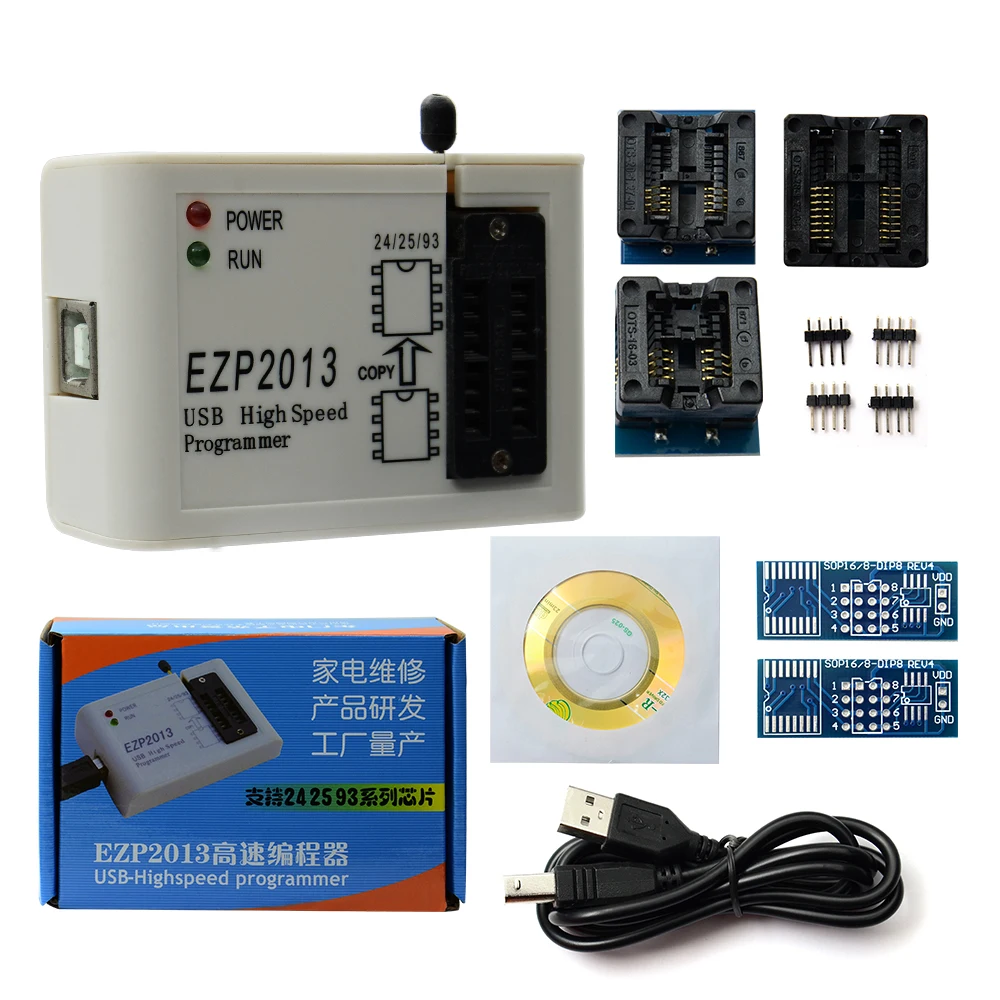Умная электроника EZP2010 EZP2019 высокоскоростной USB SPI программист Поддержка 24 25 93 EEPROM 25 флэш-чип биос EZP 2010 2013