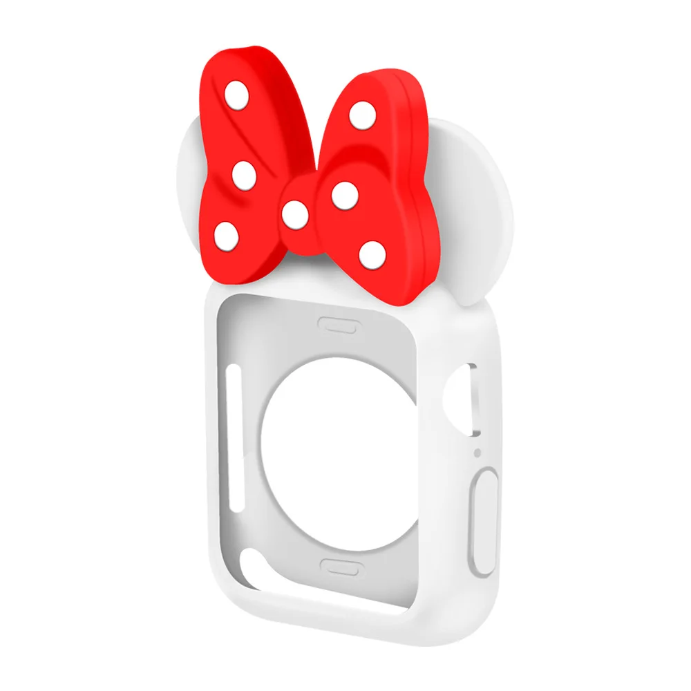 Silicone Cover Case For Apple 5 4 3 2 1 Series 5 4 3 2 Watch Band 42 38mm for iWatch  Women Men Soft TPU Frame Protective Shell