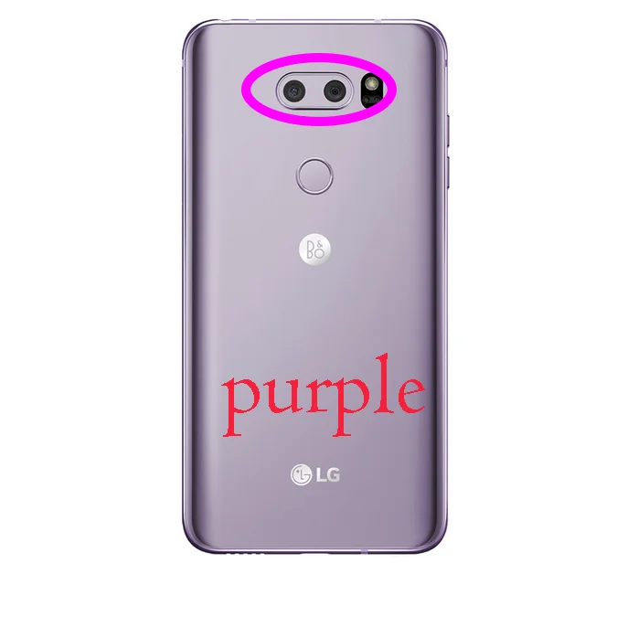 Качественная новая задняя камера со стеклянным объективом для LG V30 с клеем - Цвет: purple