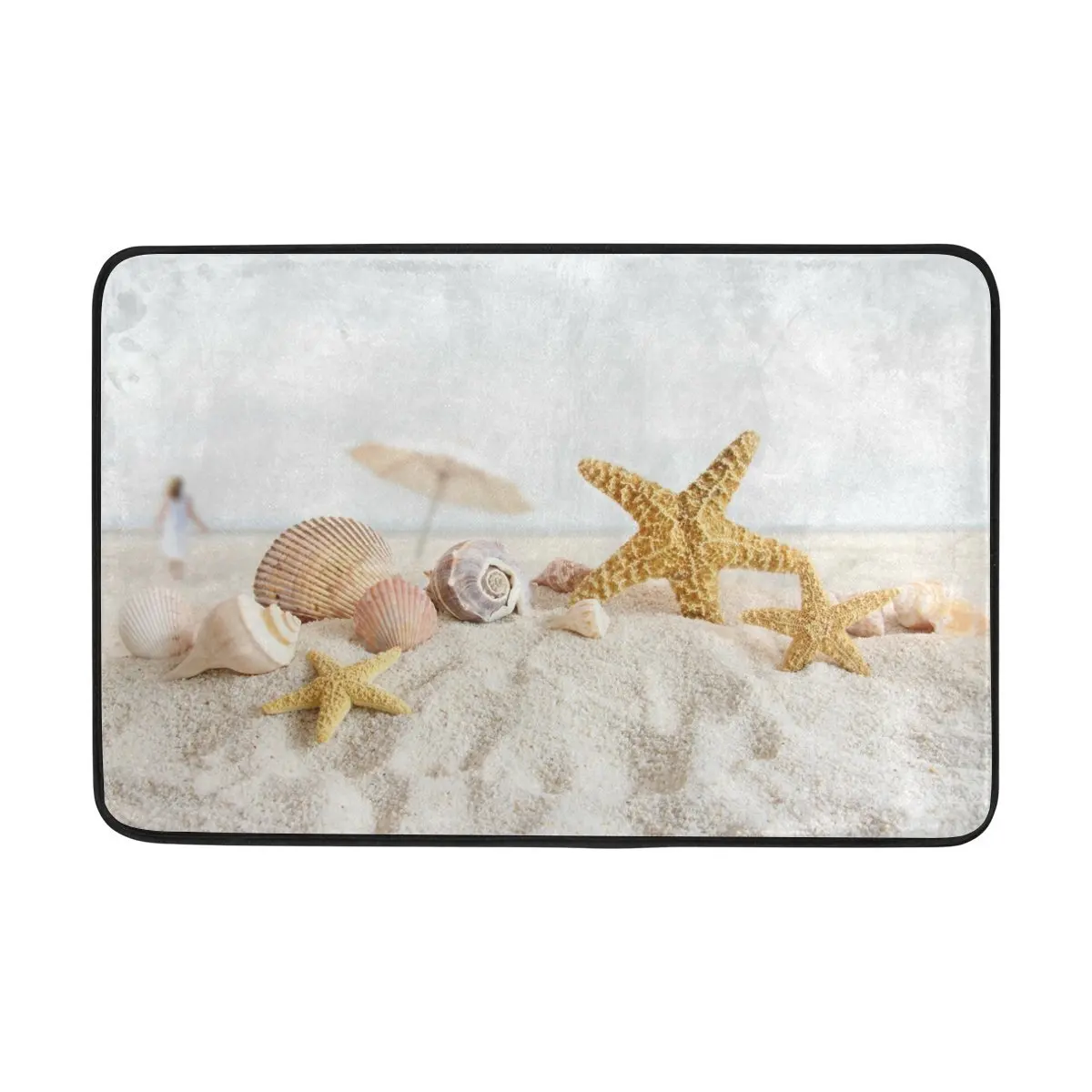 Океанский пляж море тема занавеска для душа и коврик набор морская звезда