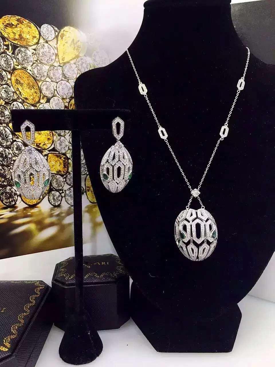 XC401 Мозаика Серебро Пантера Оболочки Клевер Ожерелье Женщины Моды Изысканные