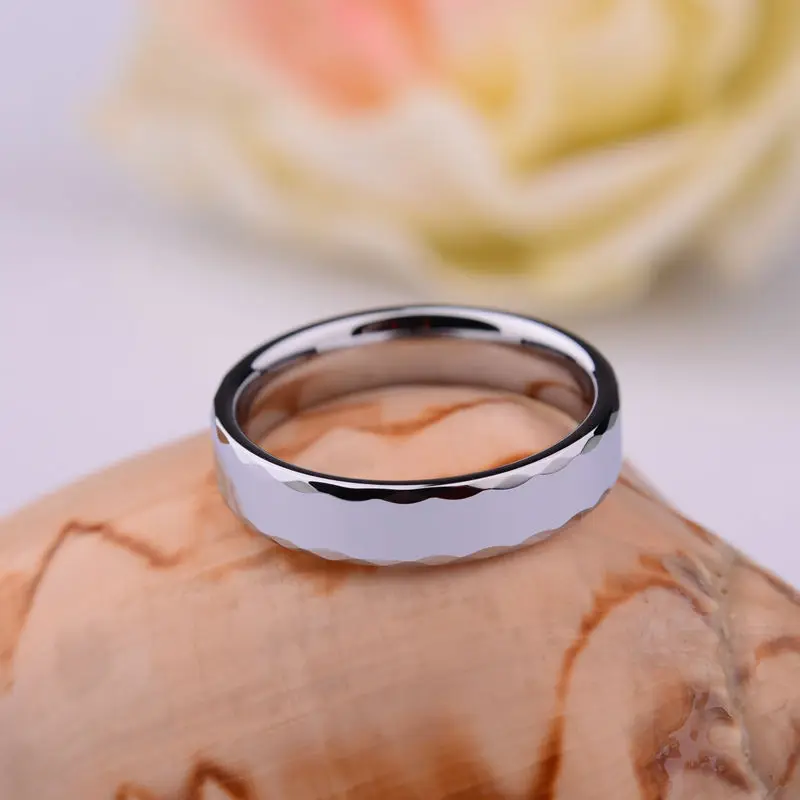 Новые модные вольфрамовые кольца для пар высокополированные волнистые размером