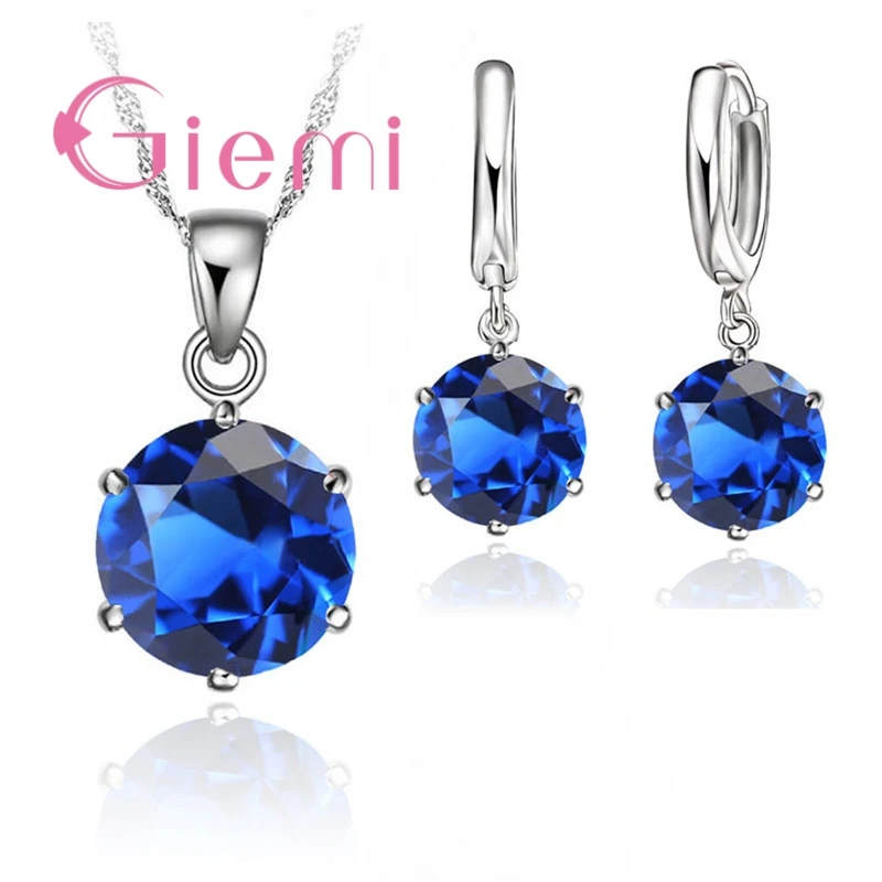 Женский ювелирный комплект из колье и серёг серебра 925 пробы 8 мм | Украшения