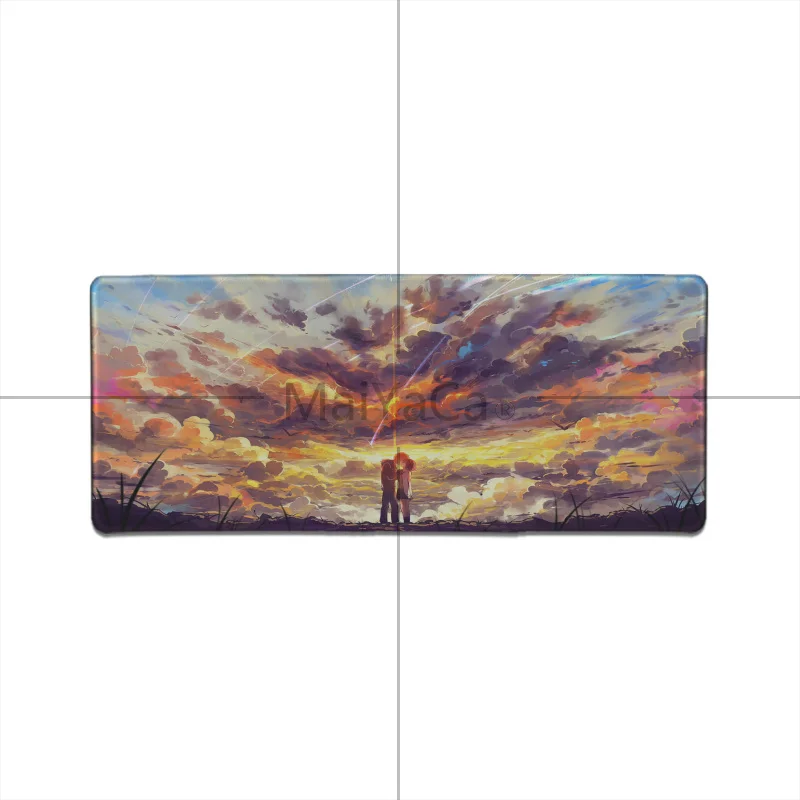 Lock Edge 30X90cm MaiYaCa анимационный фильм ваше имя Kimi No Na Wa коврик для мыши геймер игровые коврики анти-с блокировкой скольжения Настольный коврик игровой коврик для мыши для dota2 - Цвет: Lock Edge 30X90cm