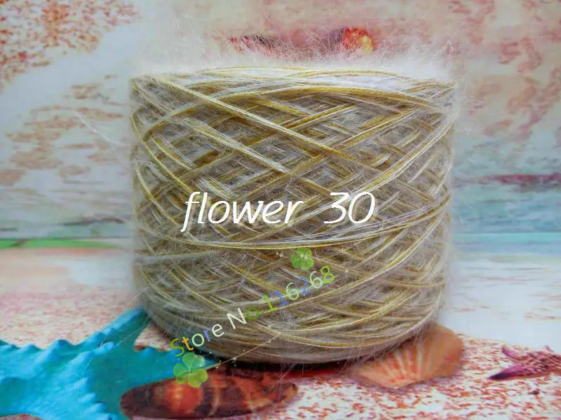 flower 30 100 г/лот ручная вязка крючком, пряжа для вязания,, пряжа для вязания с блестками, зимняя теплая пряжа для вязания, Т3 - Цвет: flower 30