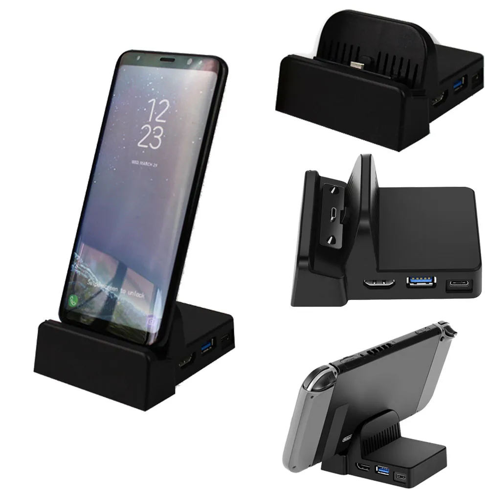 HDMI Dex станция Настольный удлинитель зарядная док-станция для samsung S8 S8 Plus+ Note 8 мини размер замена для nintendo Switch Dock