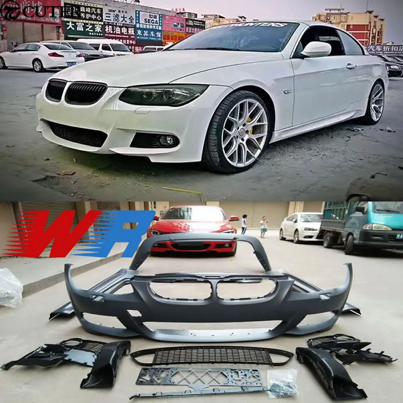 E92 E93 3 серии M TECH Комплект кузова автомобиля PP Неокрашенный передний бампер задний