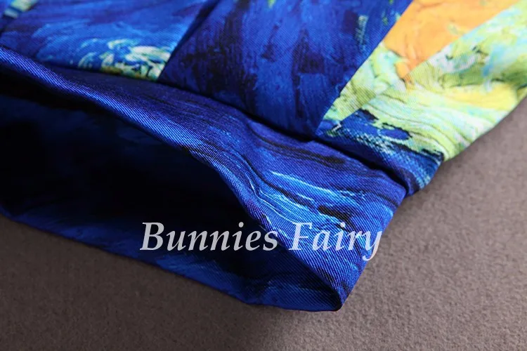 BunniesFairy 50s винтажная Ван Гог звездное небо картина маслом 3D черная дыра Печать Высокая талия юбка рокабилли пачка Ретро Пышная юбка