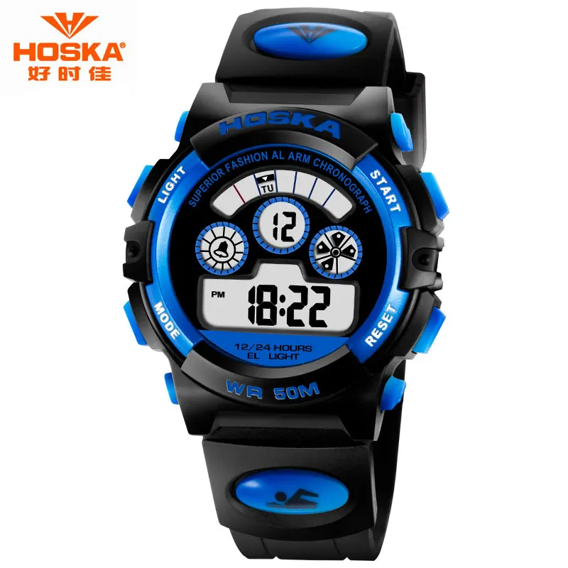 Электронные часы модные полный календарь зоны время оригинальный аккумулятор