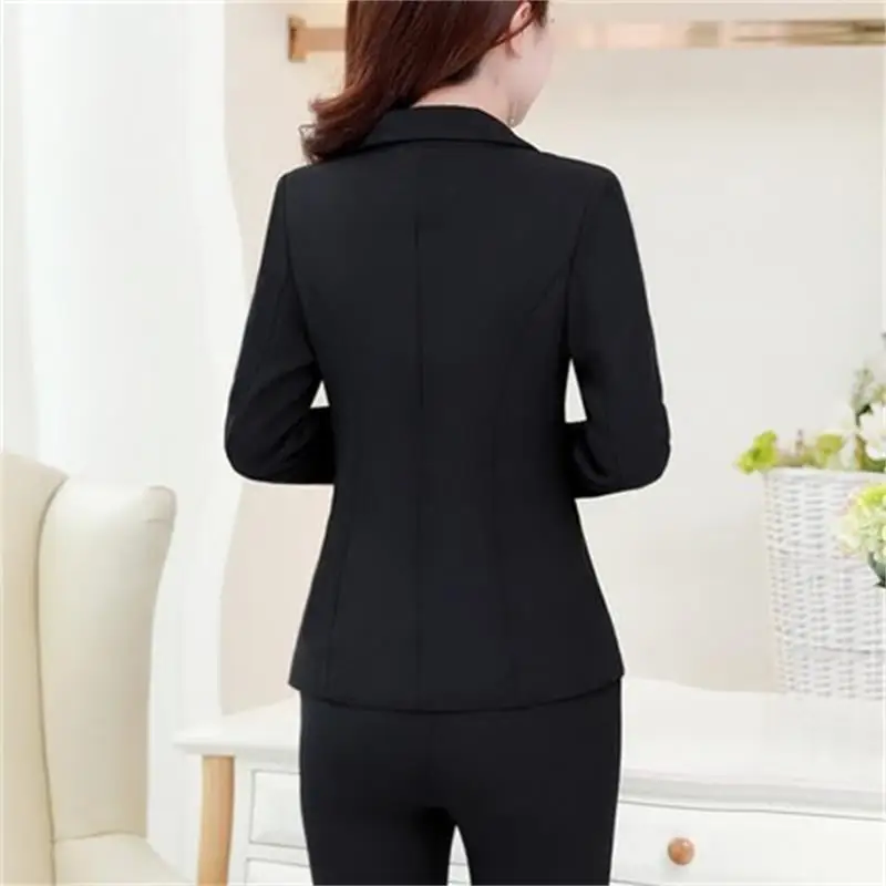 Женский костюм из двух предметов для интервью органической кожи 2019|suit women|trouser suits