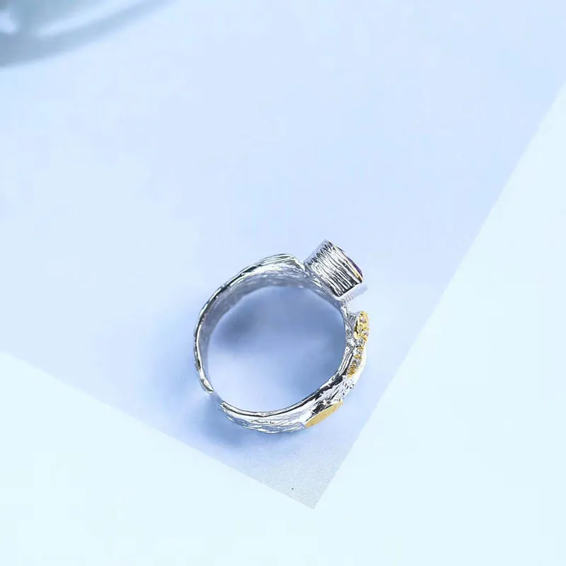 CSJ Classic Original Design Amethyst Rings 925 Sterling Silver for Women Party Wedding Engagement Gift Fine Jewelry | Украшения и