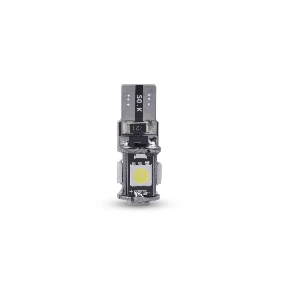 10X Высокое качество T10 CANBUS 5SMD 5050 194 W5W 501 светодиодный белые Автомобильные Боковые