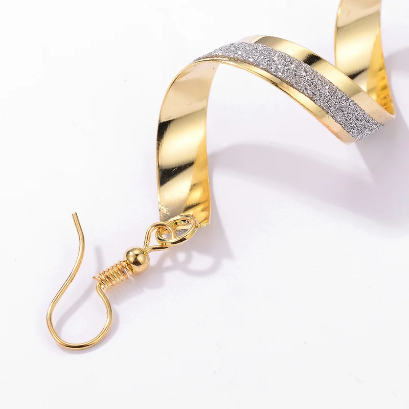 Shineland bijoux модные черные длинные серьги на спирали для женщин висячие из цинкового