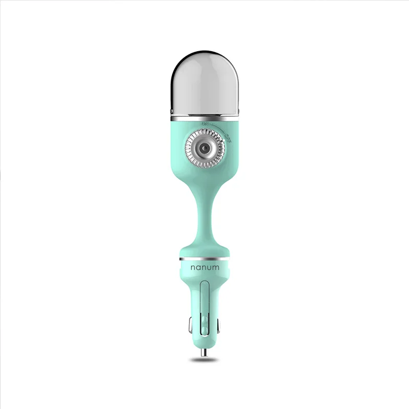 Blue KBAYBO Car Air Humidifier Mini Car Aroma essential oil Diffuser Humidifier Aromatherapy Portable cool mist Purifier in car - Color: Blue