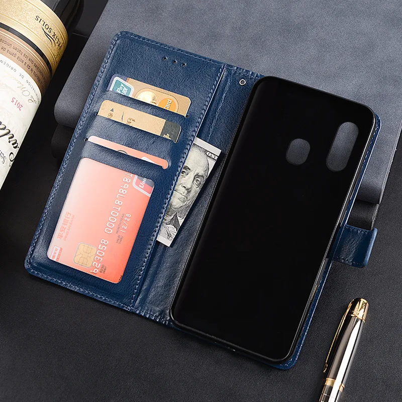 Чехол для Samsung Galaxy A40 роскошный флип-чехол из искусственной кожи кожаный чехол A405FD