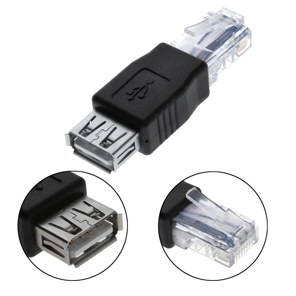 Горячая Распродажа 1/2 шт USB тип A гнездо к Ethernet Интернет RJ45 мужские конвертеры