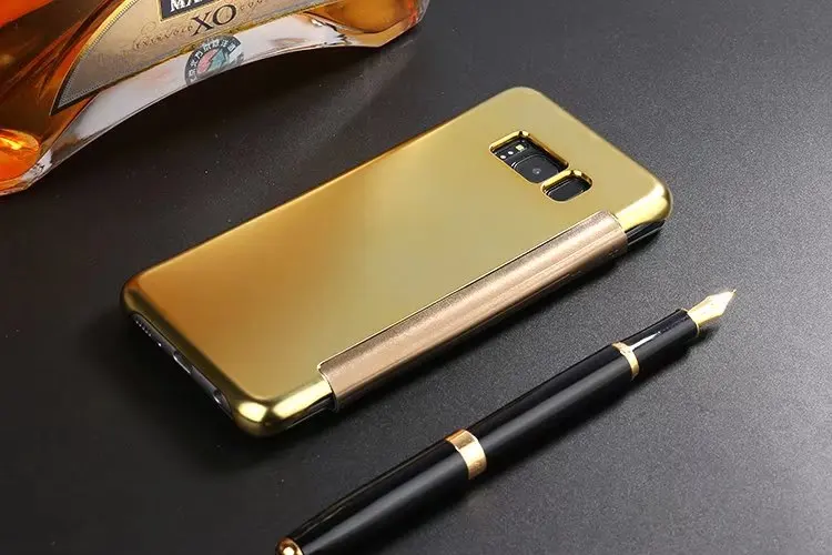 Чехол S8 для samsung S9 покрытие Флип зеркальный Жесткий PC чехол телефона S7 edge Note 5 8 9 |