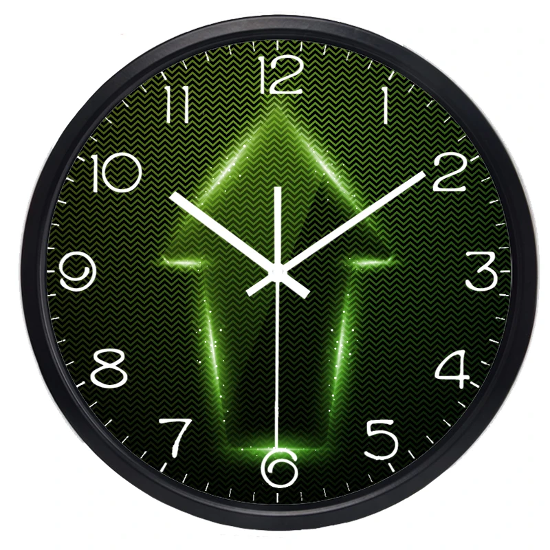Креативные кварцевые настенные часы с зелеными стрелками для офиса гарантия