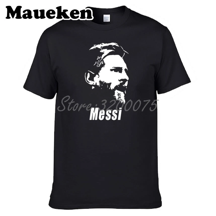 Мужская брендовая футболка Lionel Messi 10 с твёрдой звездой мужские повседневные