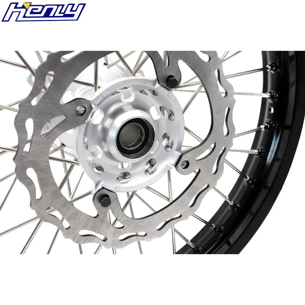 21/19 MX Spoked мотоциклетные колеса диски набор для KAWASAKI KX125 2006-2007 KX250 2006-2007 с серебряными дисками