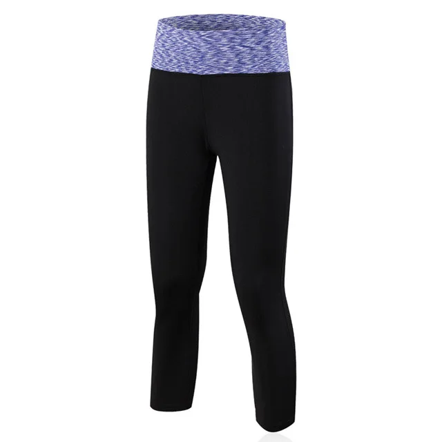 Pants-Purple 2 шт. быстросохнущая Йога набор спортивная одежда для бега Компрессионные Шорты Колготки женская футболка спортивный костюм для женщин - Цвет: Pants-Purple