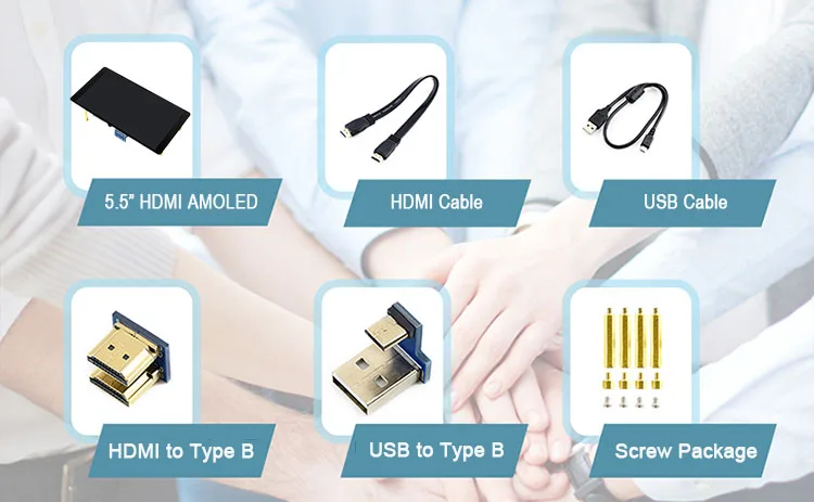 5," дюймов 1920*1080 AMOLED OLED HDMI ЖК-дисплей модуль Экран Дисплей Minitor с USB емкостный сенсорный Панель для малина Pi/Windows