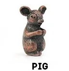 Bronze pig Мини размер Латунь Бронза Медь Китайский 12 зодиака фигурки животных подставка для ароматических палочек офисный стол Декоративные - Цвет: Bronze pig