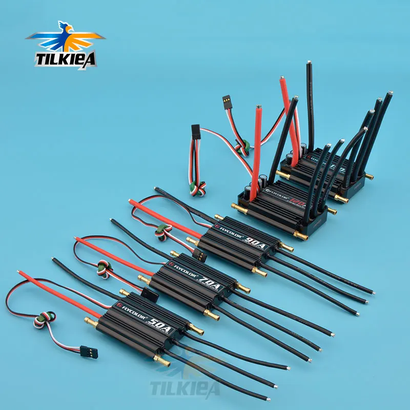 Rc лодка бесщеточный мотор ESC 50A 70A 90A 120A 150A Бесщеточный Регулятор скорости ESC Поддержка 2-6S Lipo BEC 5,5 V/5A для RC лодки