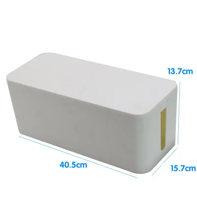 white large Пластиковый ящик для хранения кабеля, коробка для хранения кабеля, Органайзер Домашний для хранения, блок питания, провод для управления, настольный разъем для хранения, аккуратная розетка - Цвет: white large