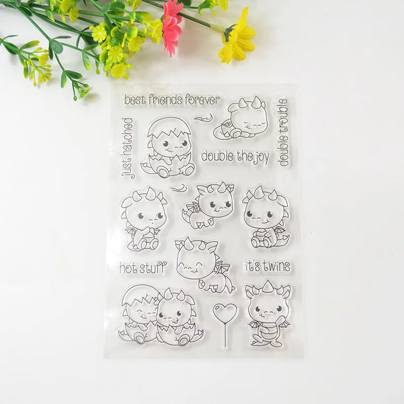 Dragon baby четкая прозрачная печать резиновое уплотнение DIY