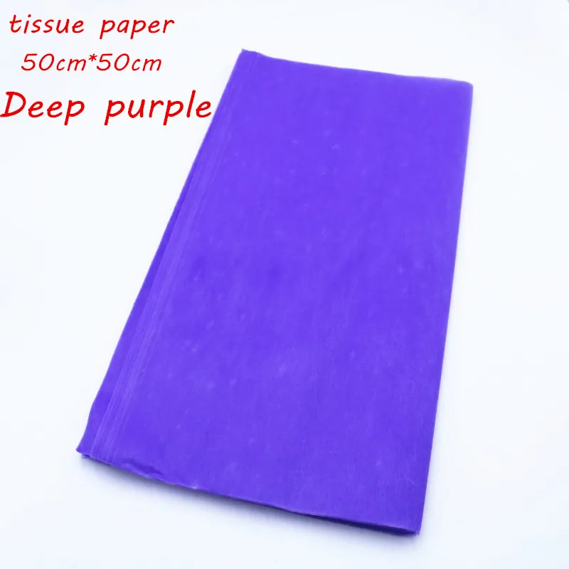 Deep purple 38 шт./пакет 50x50 см подарочная упаковка ремесло ткани Бумага Цветок Оберточной Бумага рулон футболка с изображением бутылки вина обувь Костюмы упаковочная упаковка - Цвет: Deep purple