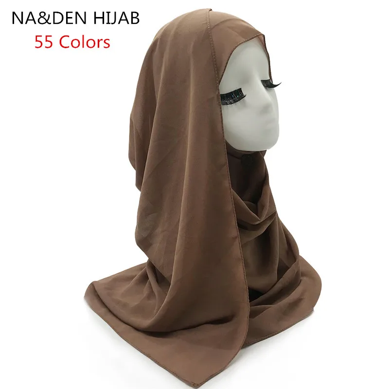 Шифоновый хиджаб 55 цветов горячая Распродажа простой пузырьковый однотонный