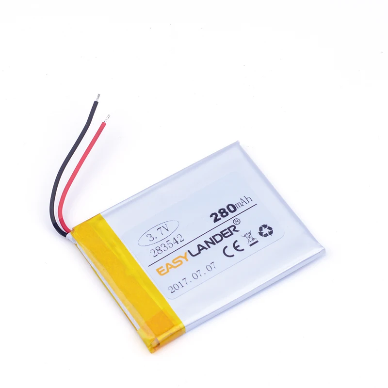 283542 3 7 V 280mAh перезаряжаемый литий-полимерный аккумулятор для mp3 mp4 GPS Спикер DVR