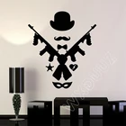 WXDUUZ пистолет для бороды, домашний декор, наклейка для рисования слов в гостиной, Виниловая наклейка на стену, съемные настенные наклейки B341
