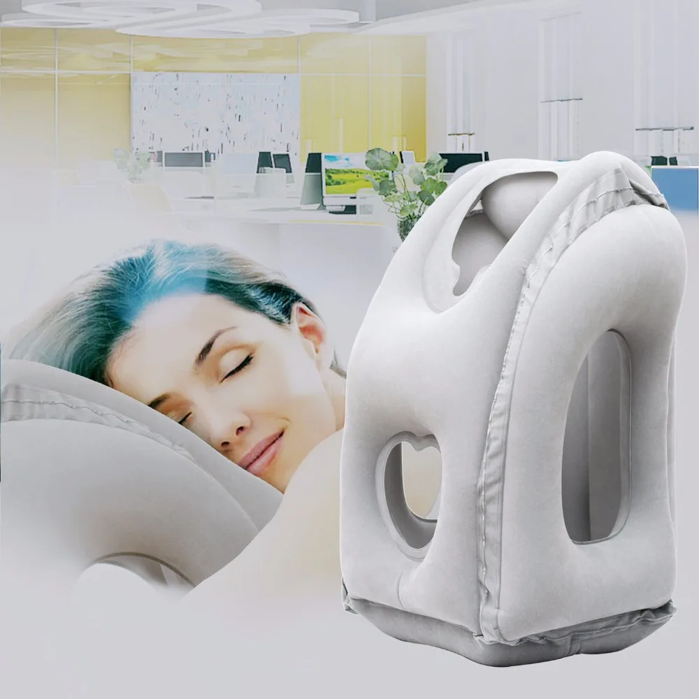 Надувная подушка для путешествия на самолете поезде и машине|inflatable travel pillow|travel