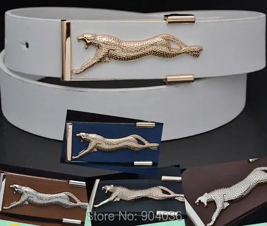 Jaguar designer belt men belts Korean version casual fashion trend personalized women leather alloy buckle | Аксессуары для одежды