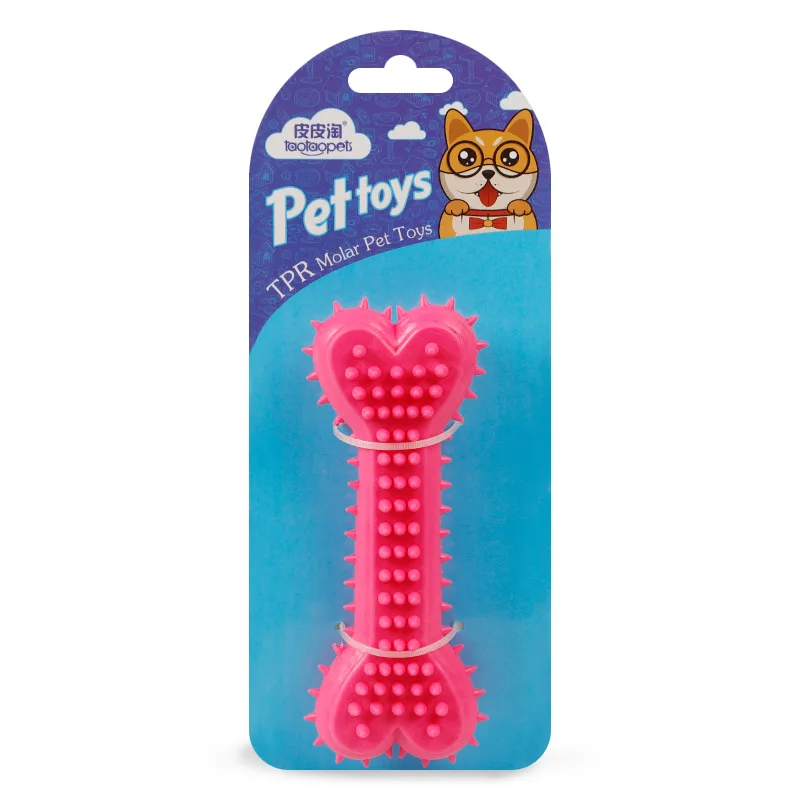 15 см TRP резиновая колючая кость в форме домашних животных жевательная игрушка для собак прочная собака чистка зубов Укус молярная интерактивная игрушка товары для домашних животных