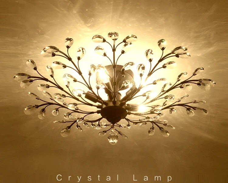 Современный блеск Led хрустальная люстра освещение потолочные люстры свет Lamparas де