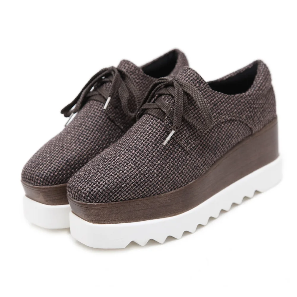 Парусиновая обувь на толстых каблуках женская танкетке с перекрестными