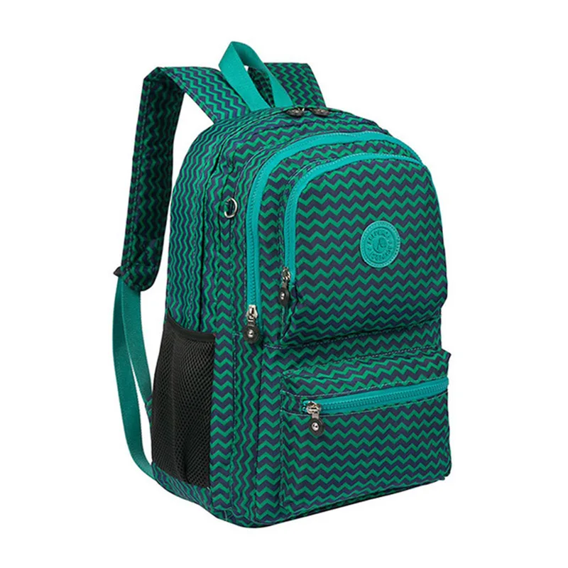 1pcs Green wave ACEPERCH женские оригинальные рюкзаки Mochila Mujer Escolar Feminina, школьная сумка для девочки-подростка, нейлоновый Водонепроницаемый женский рюкзак - Цвет: 1pcs Green wave